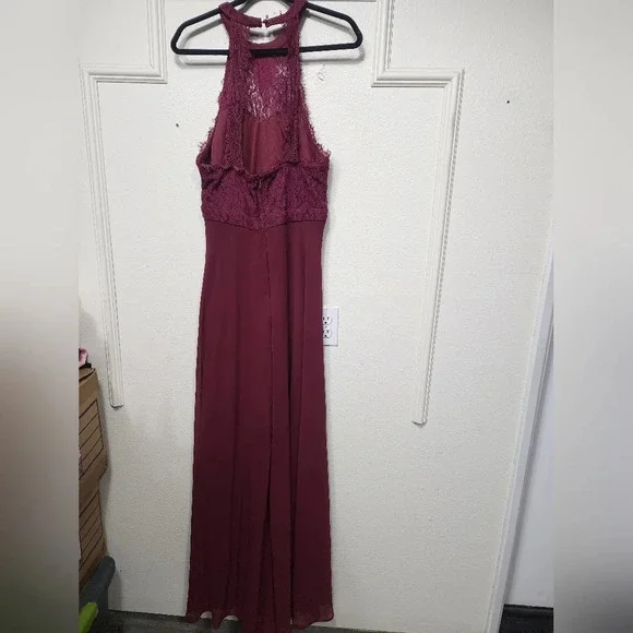Lulu's Dance All Evening Burgundy Lace Maxi Dress Wedding Party Guest Holiday Lulu's Dance All Evening Burgundy Lace Maxi Dress Wedding Party Guest Holiday